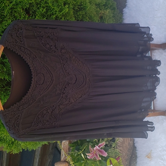 Tops - XXL BLACK MESH BLOUSE